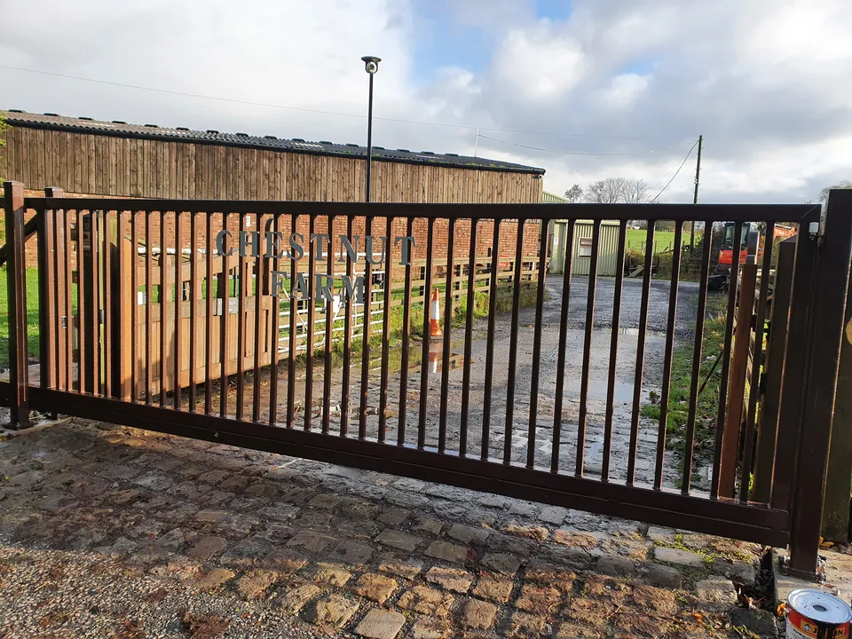 Cantilever sliding gate at Carl's property in Wigan
